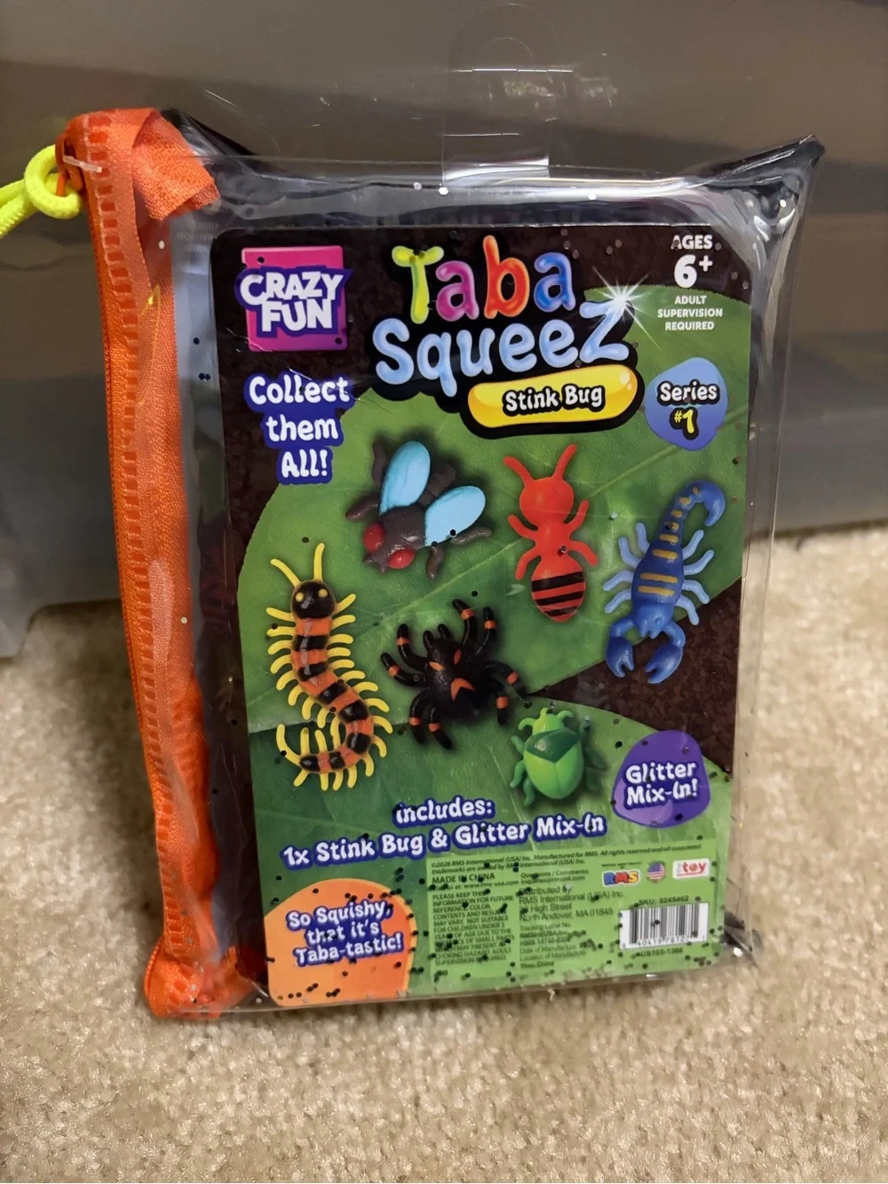 Taba Squeez Stink Bug Sensory Toy - Green